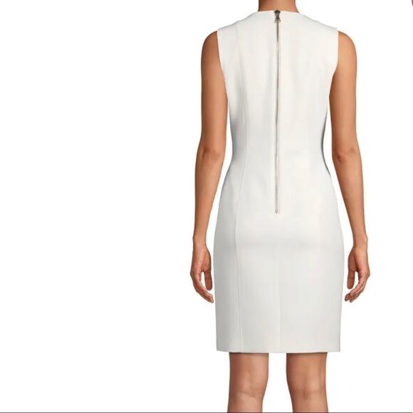ANNE Klein Double breasted sleeveless fitted dress size 16 Ivory NWT - Picture 5 of 7